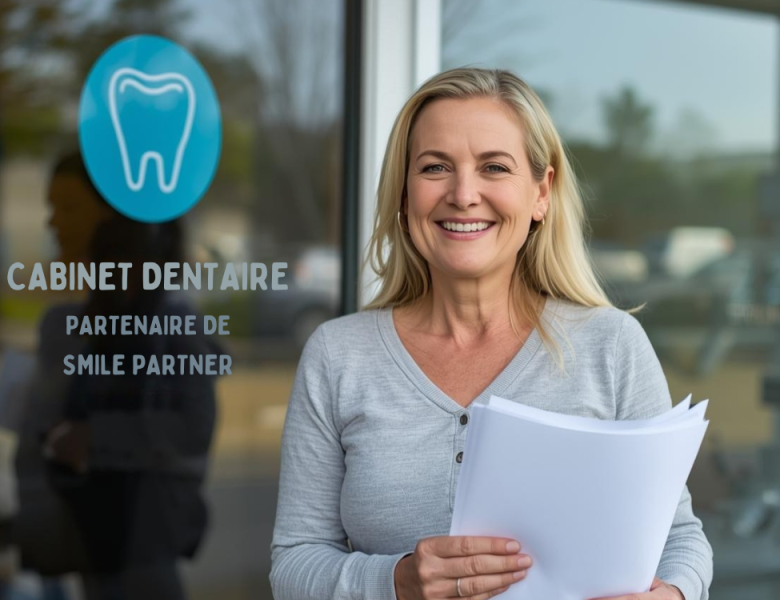 femme qui a guéri sa parodontite et attends le remboursement