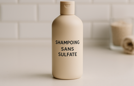 bouteille de shampoing sans sulfate