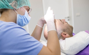 patient en chirurgie greffe de cheveux