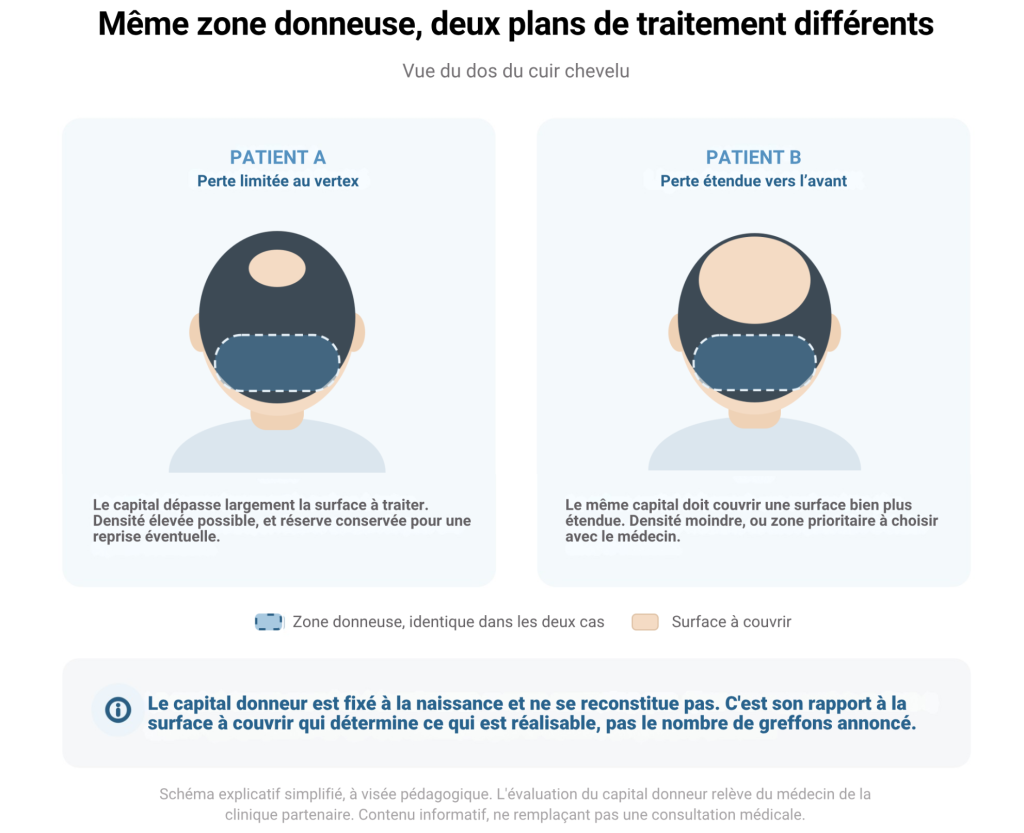 zone donneuse et greffe de cheveux